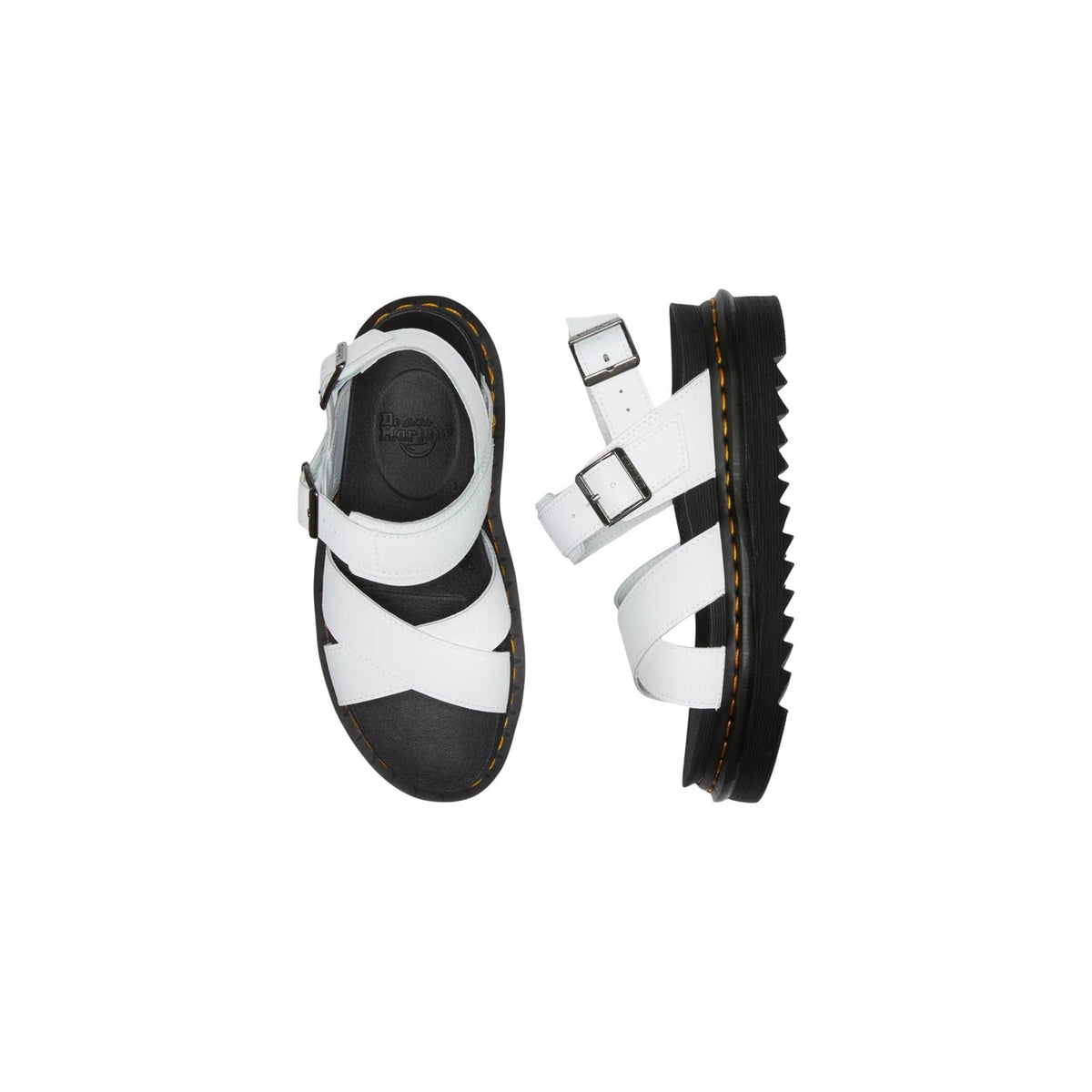 Dr. Martens — Sandales Voss Ii en cuir blanc femme — vue 2