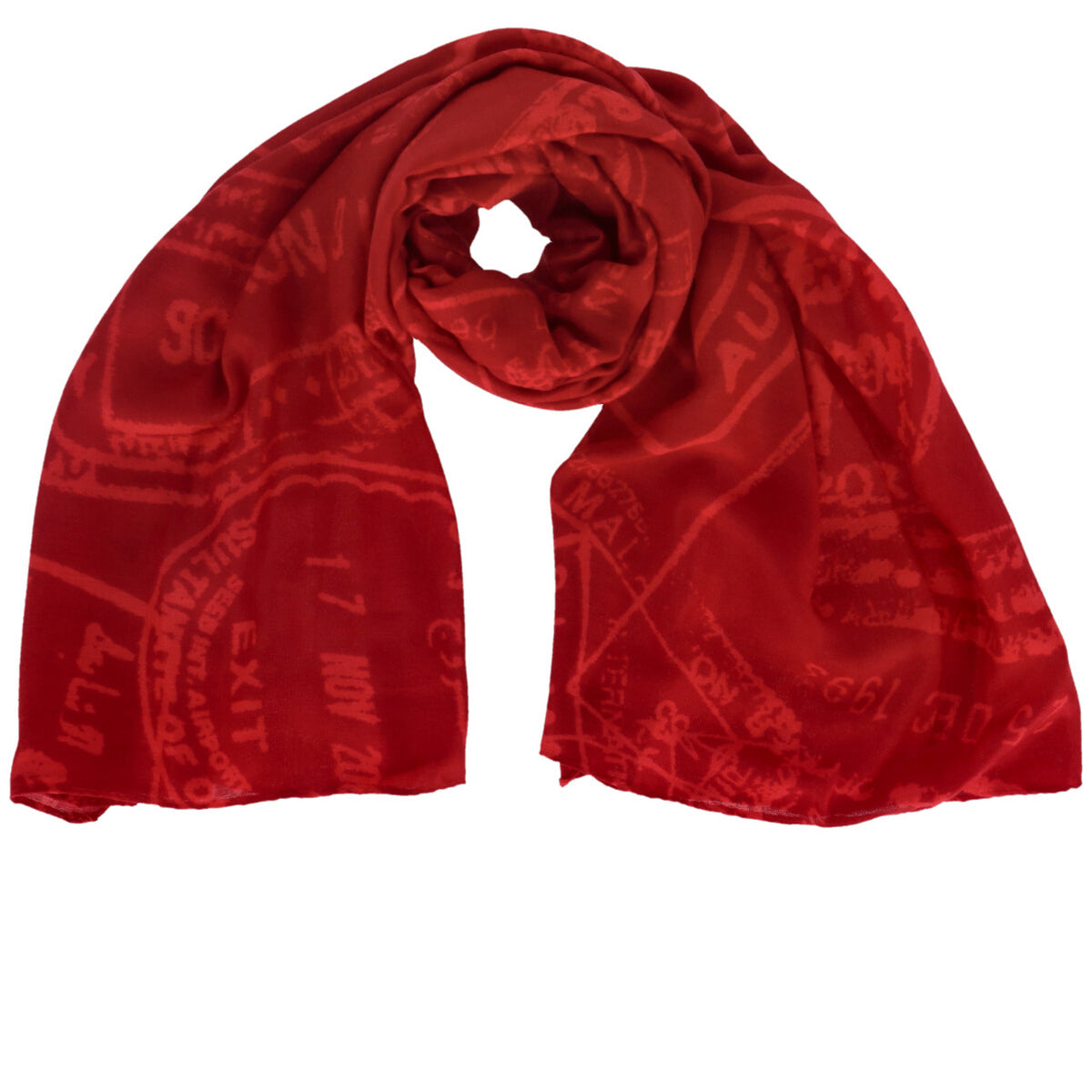 Alviero Martini — Écharpe imprimée rouge femme