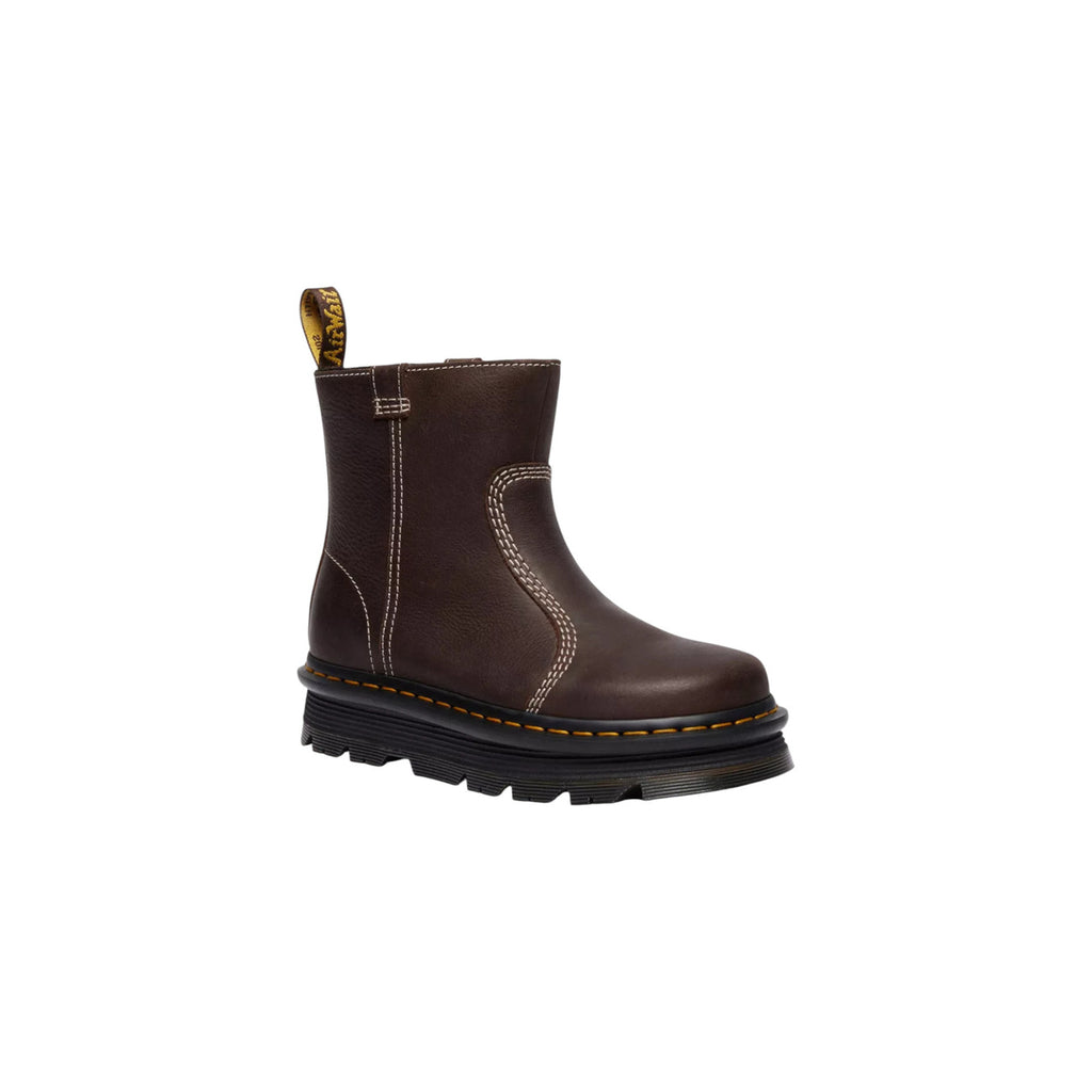 Dr. Martens — Bottes réf. 42662200 en cuir marron femme — vue 2