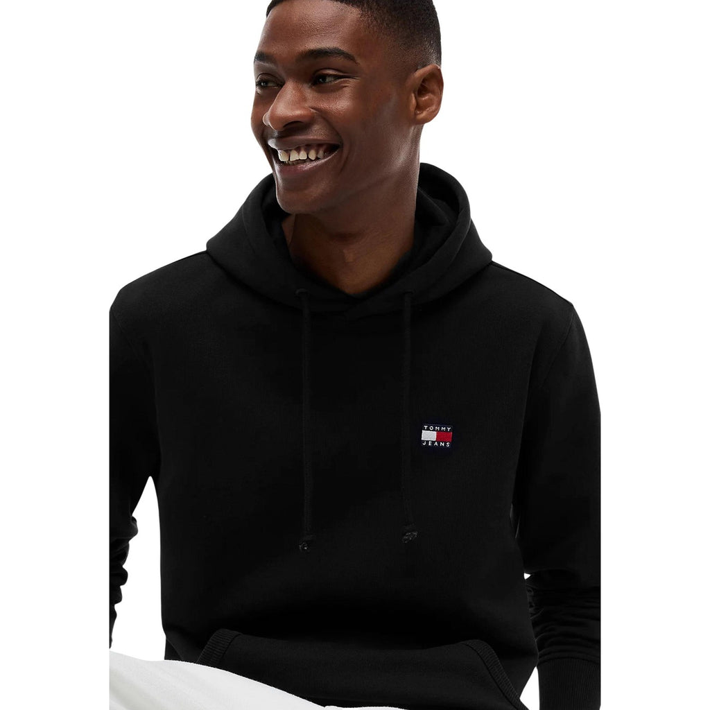 Tommy Jeans – Schwarzer Kapuzenpullover mit Kängurutasche für Herren — Ansicht 4