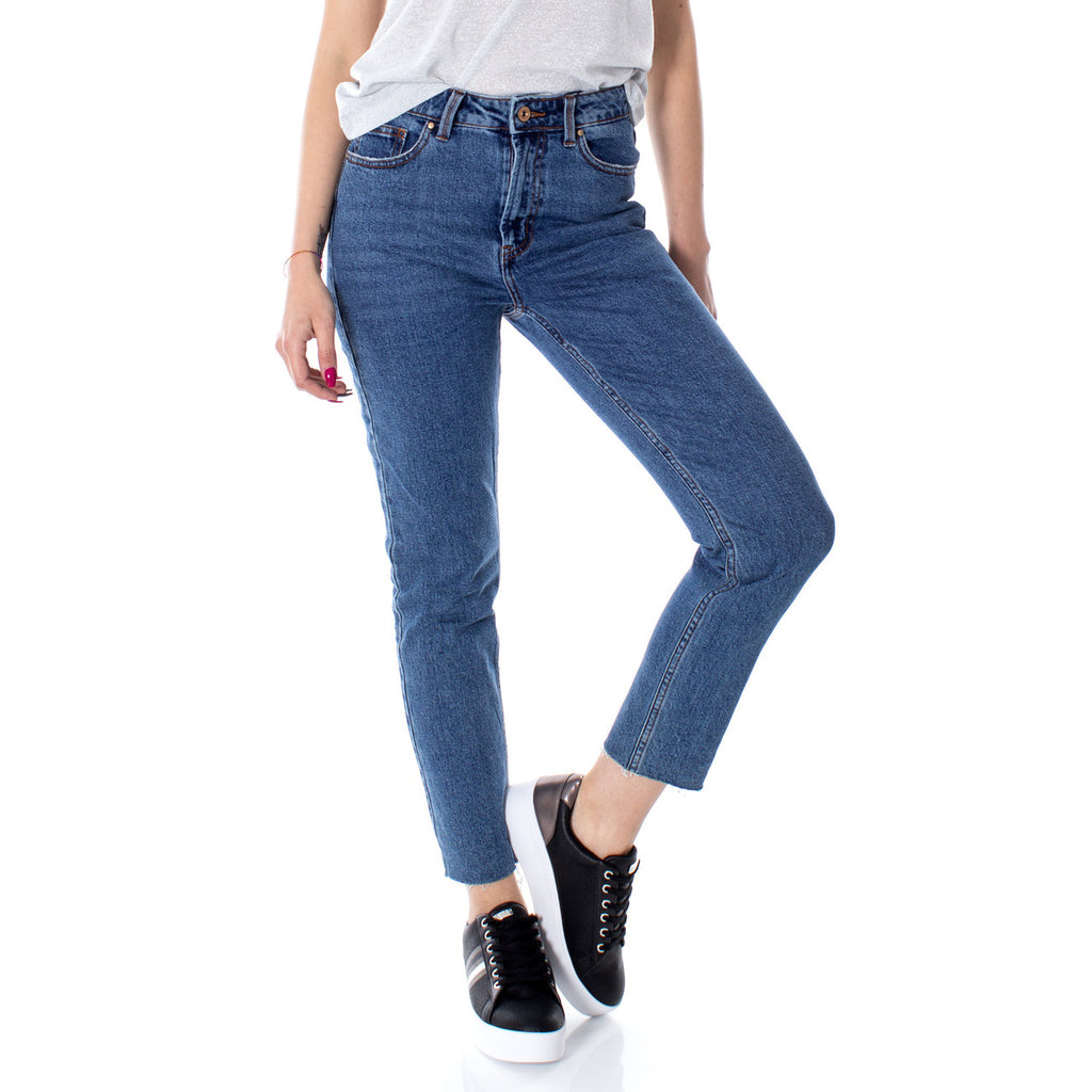 Only — ONLEMILY Damen-Jeans mit geradem Bein, blau