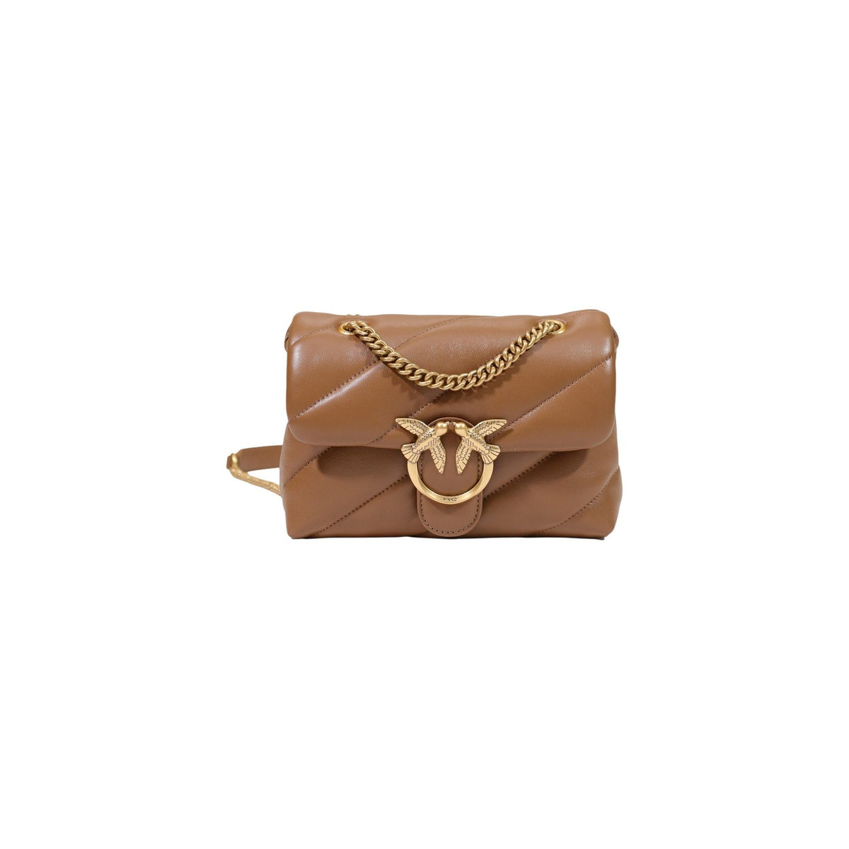 Pinko — Love Puff Mini CL Sheep Nappa tas bruin dames