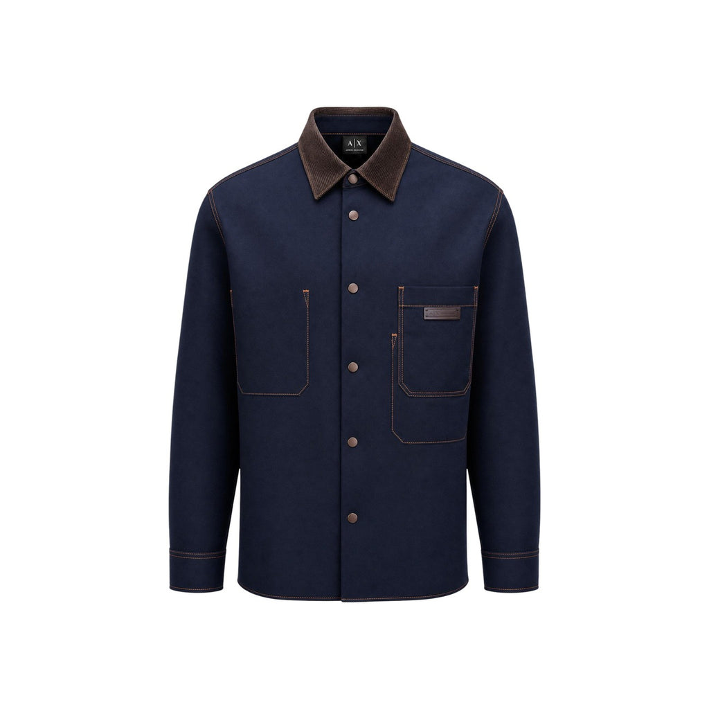 Armani Exchange — Men's blue cotton shirt — view 2