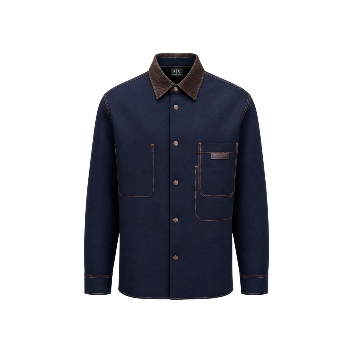 Armani Exchange — Men's blue cotton shirt — view 2