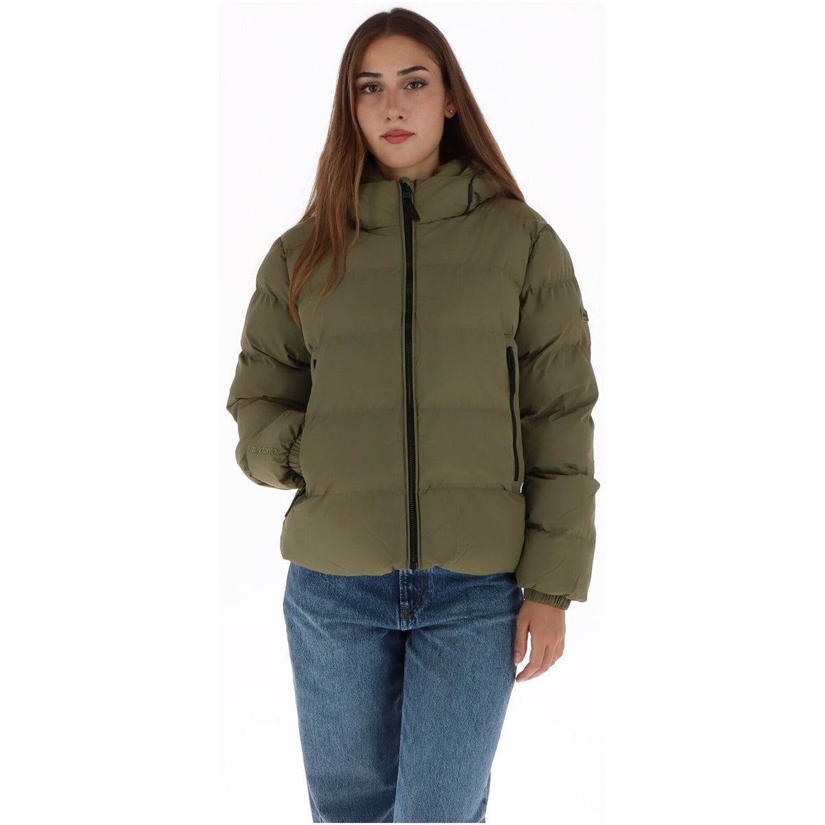 Superdry — Groene damesjas met capuchon