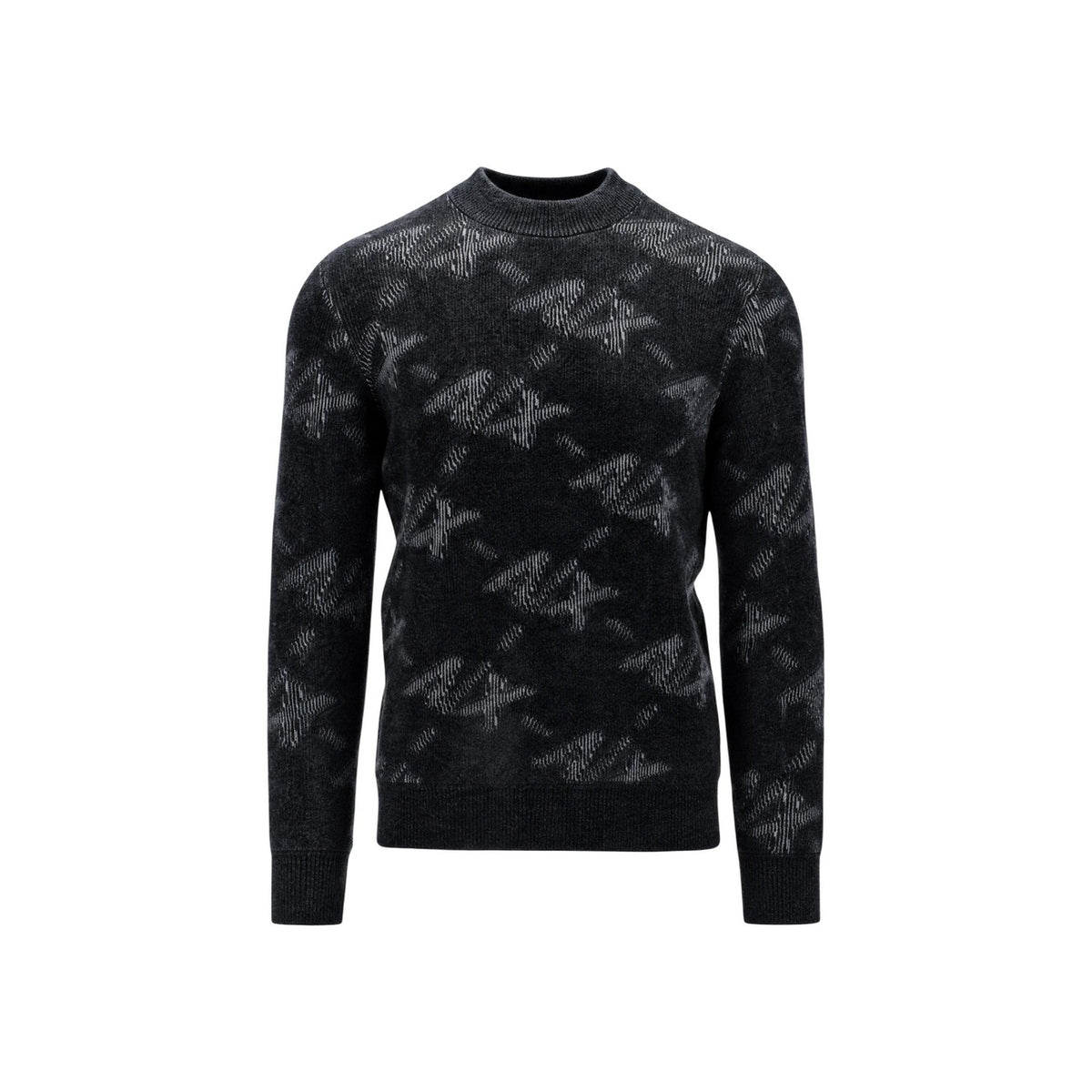 Armani Exchange — Zwarte getextureerde trui voor heren — afbeelding 2