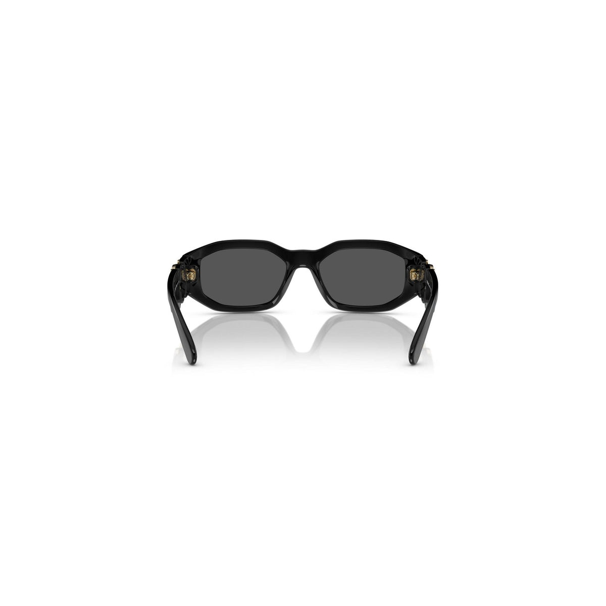 Versace — Lunettes de soleil géométriques en acétate noir homme — vue 2