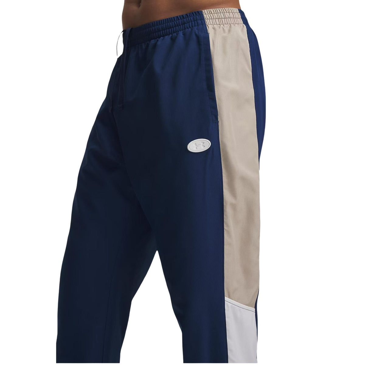 Under Armour — Men's Rival Woven Colorblock Pants Blue — view 4
