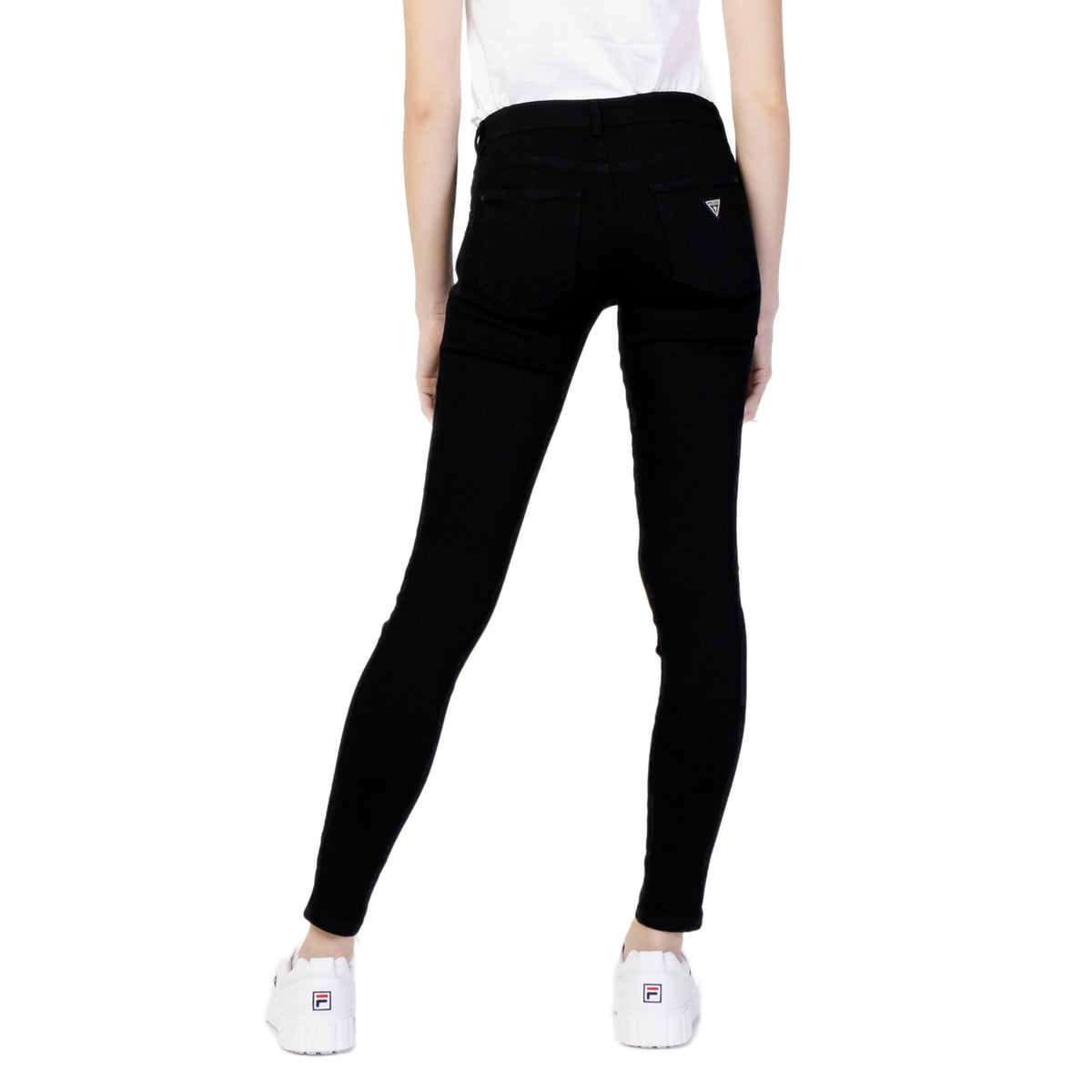 Guess — Jean noir en coton mélangé femme — vue 2