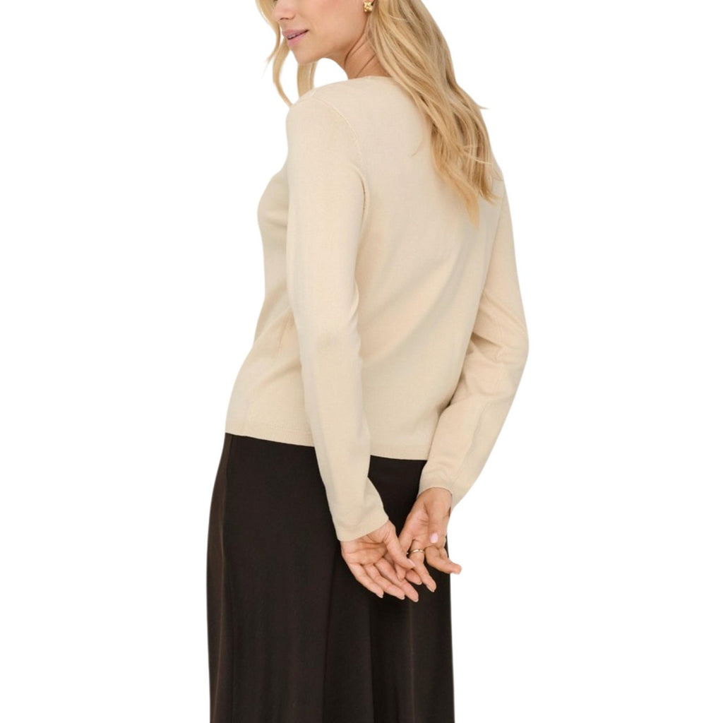 Jacqueline de Yong — Pull 15363326 col rond beige femme — vue 2