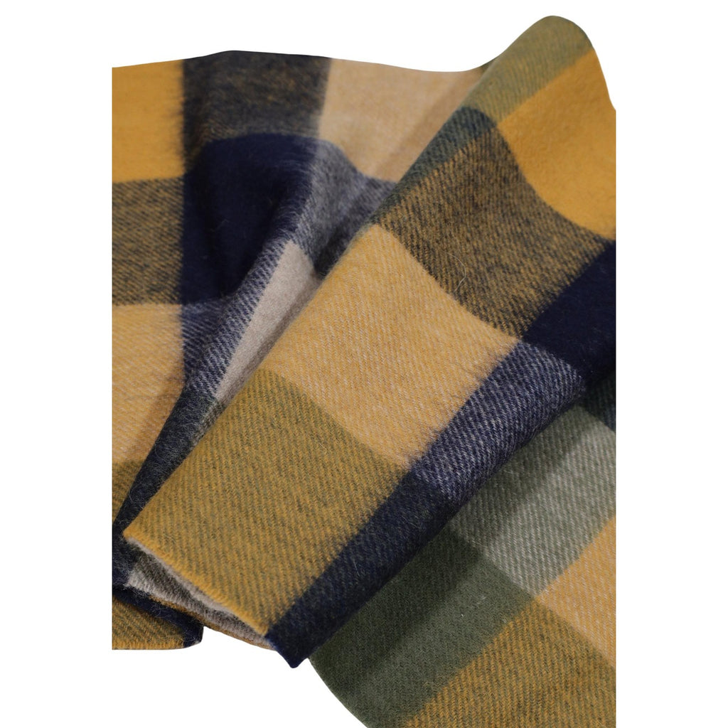 Barbour — Écharpe Large Tattersall verte en laine homme — vue 3