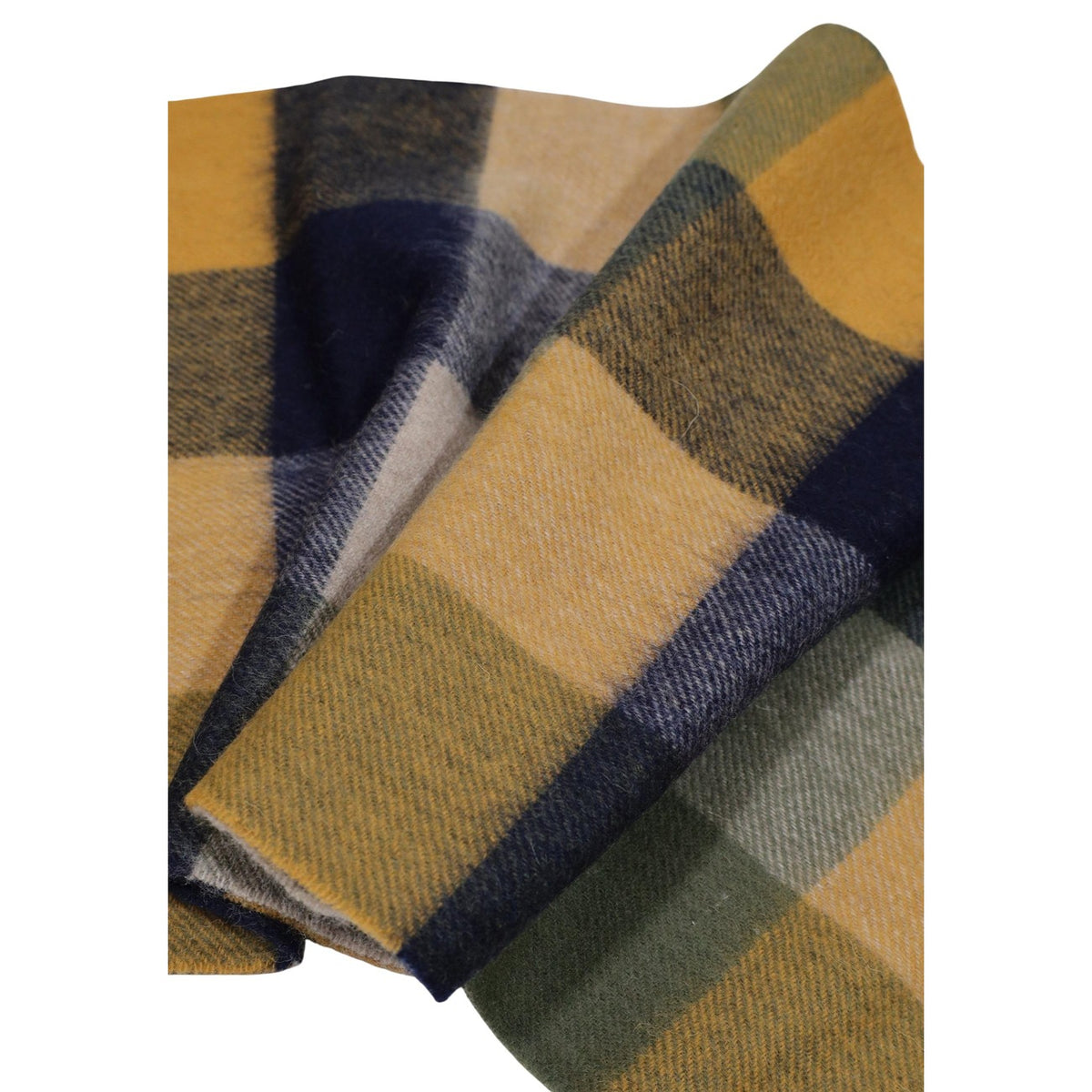 Barbour — Écharpe Large Tattersall verte en laine homme — vue 3