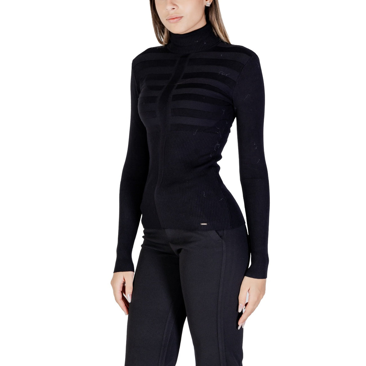 Morgan — Pull col montant noir femme — vue 4