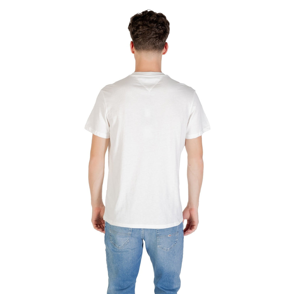 Tommy Jeans — Men’s beige organic cotton T-shirt — view 2