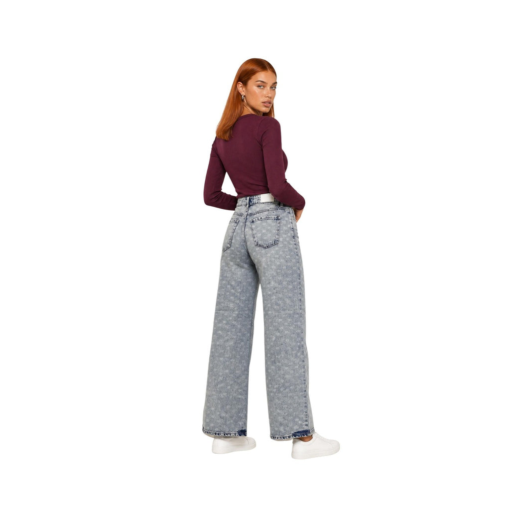 Armani Exchange — Jean droit bleu en coton femme — vue 3