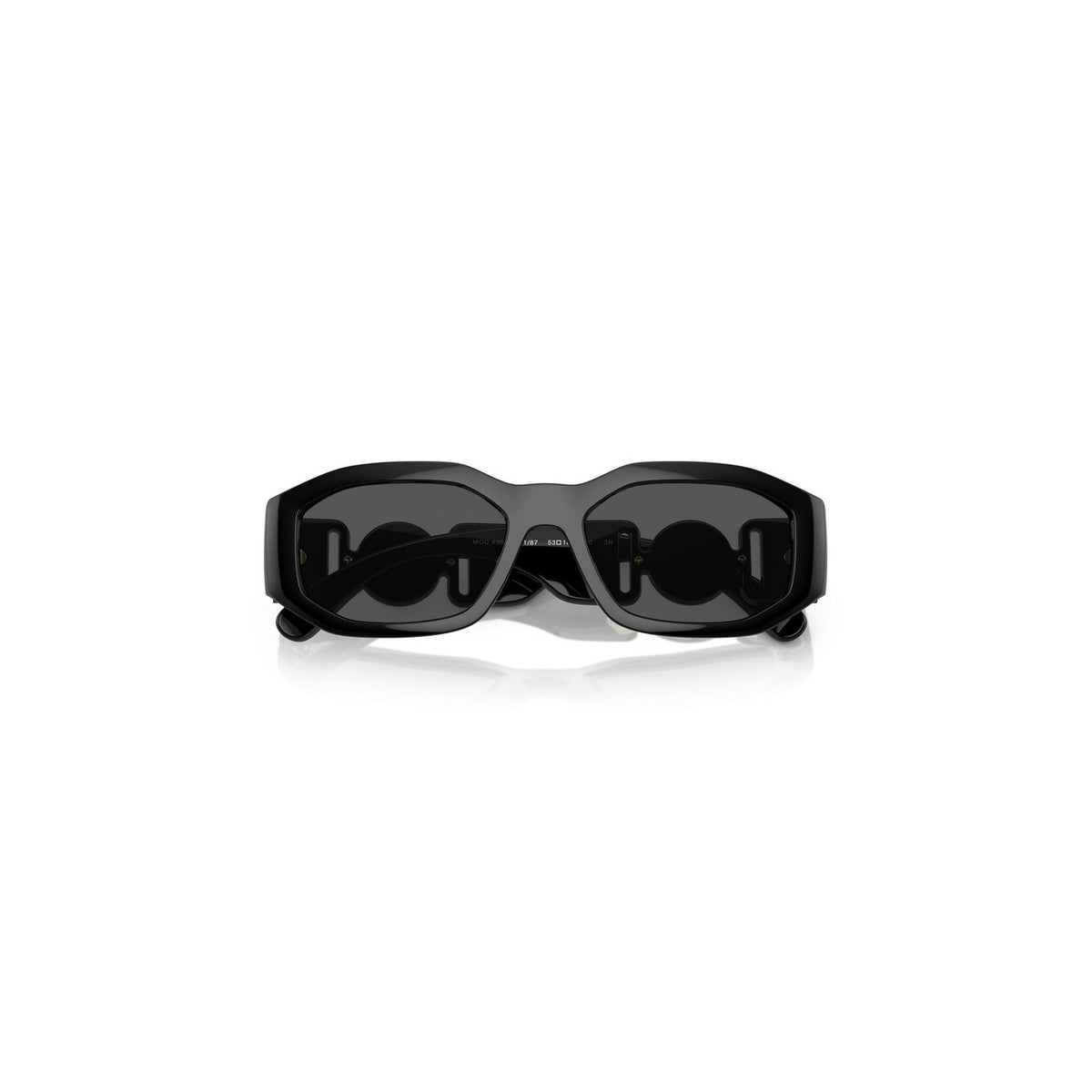 Versace — Lunettes de soleil géométriques en acétate noir homme