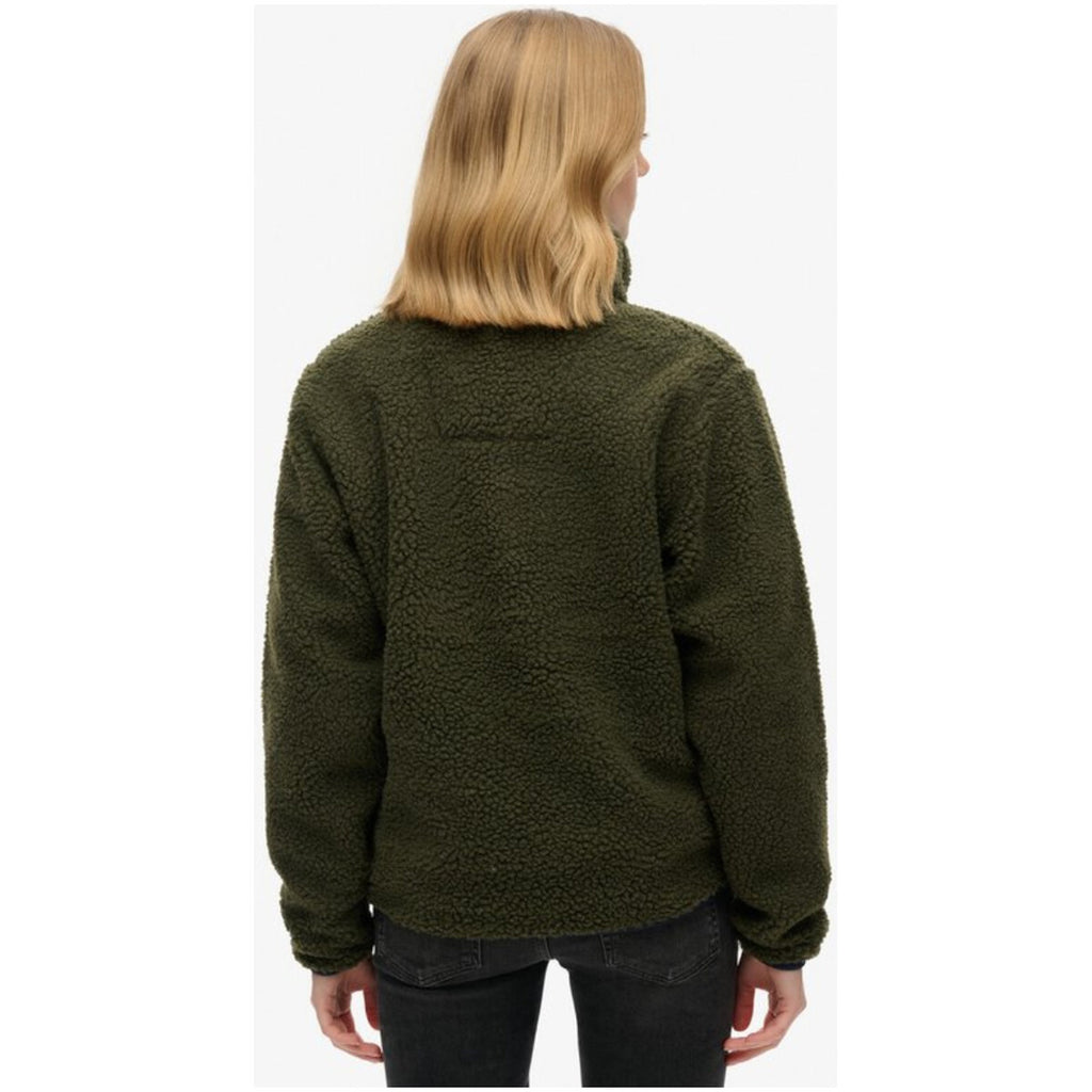 Superdry — Pull zippé vert femme — vue 2