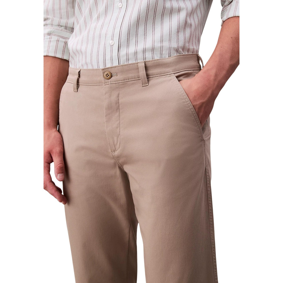 Calvin Klein Jeans — Pantalon LV040EM628 beige stretch homme — vue 3