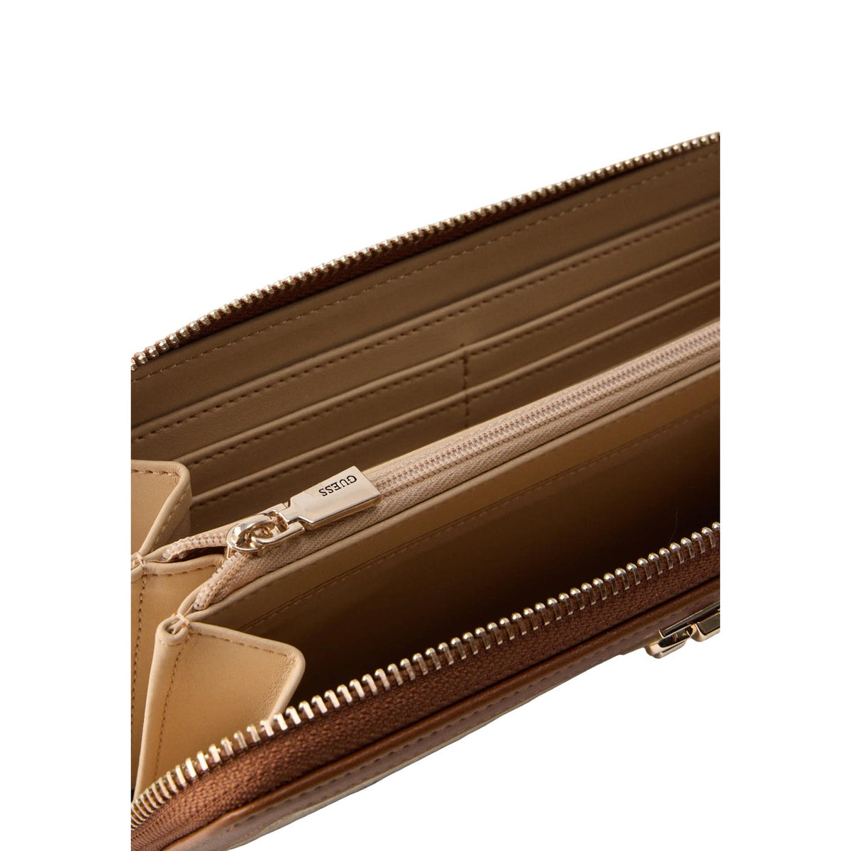 Guess — Audrey Logo SLG Lrg women's wallet - beige color — view 3