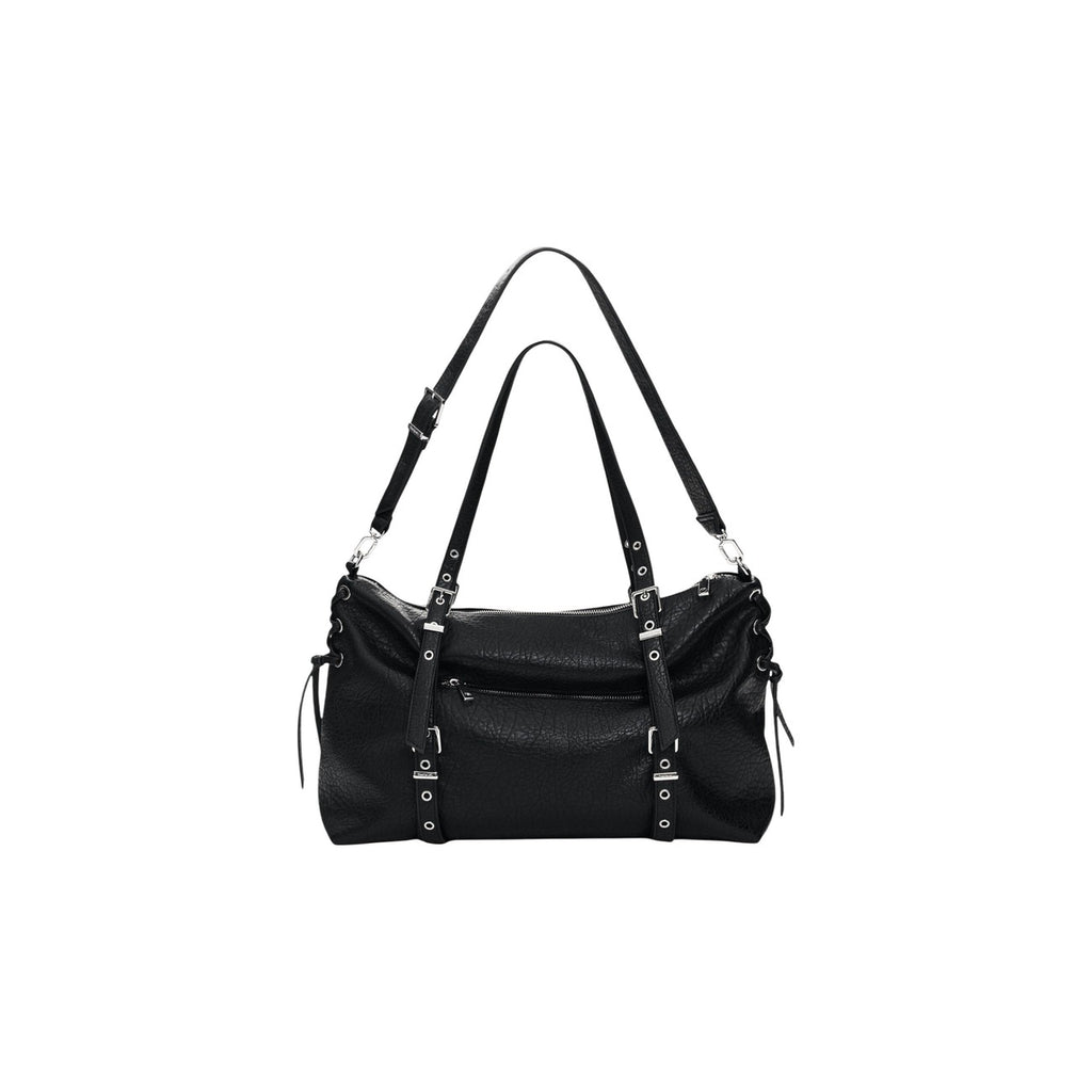 Desigual — Damentasche Half Logo Lanuza schwarz — Ansicht 4