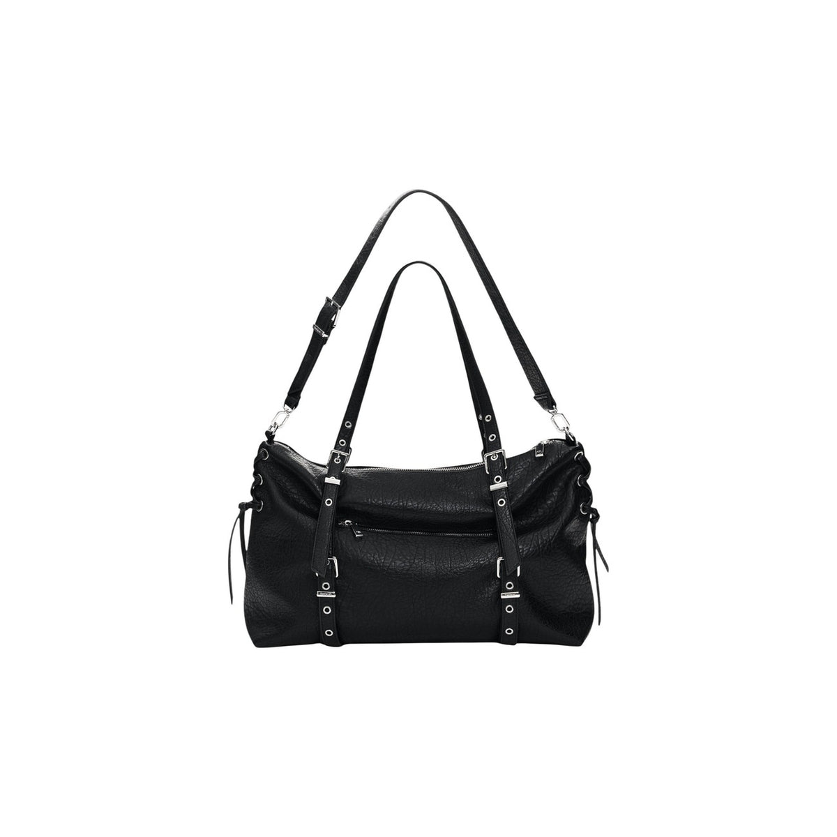 Desigual — Damentasche Half Logo Lanuza schwarz — Ansicht 4
