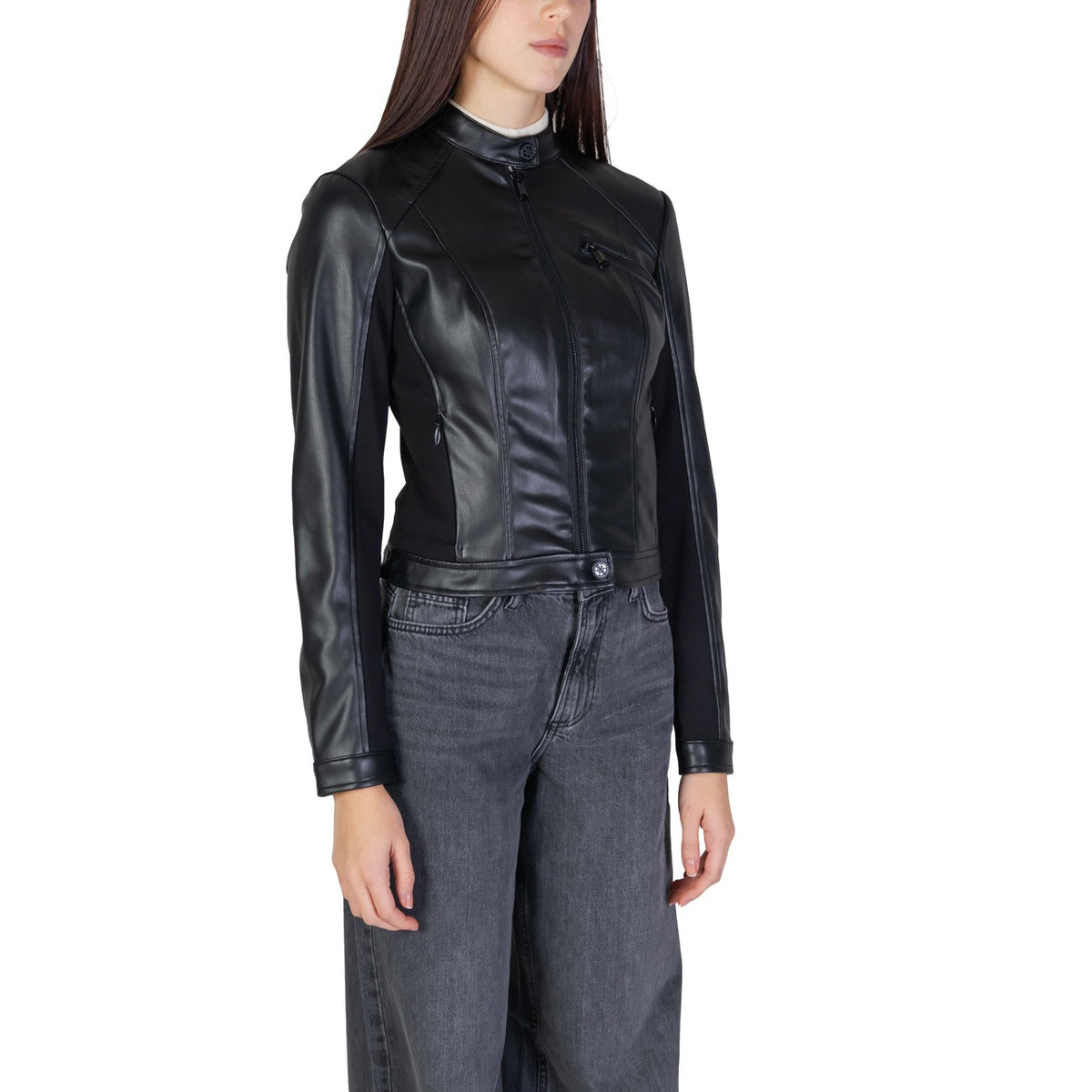 Guess — jas W4yl04 We480 voor dames - kleur zwart — afbeelding 4