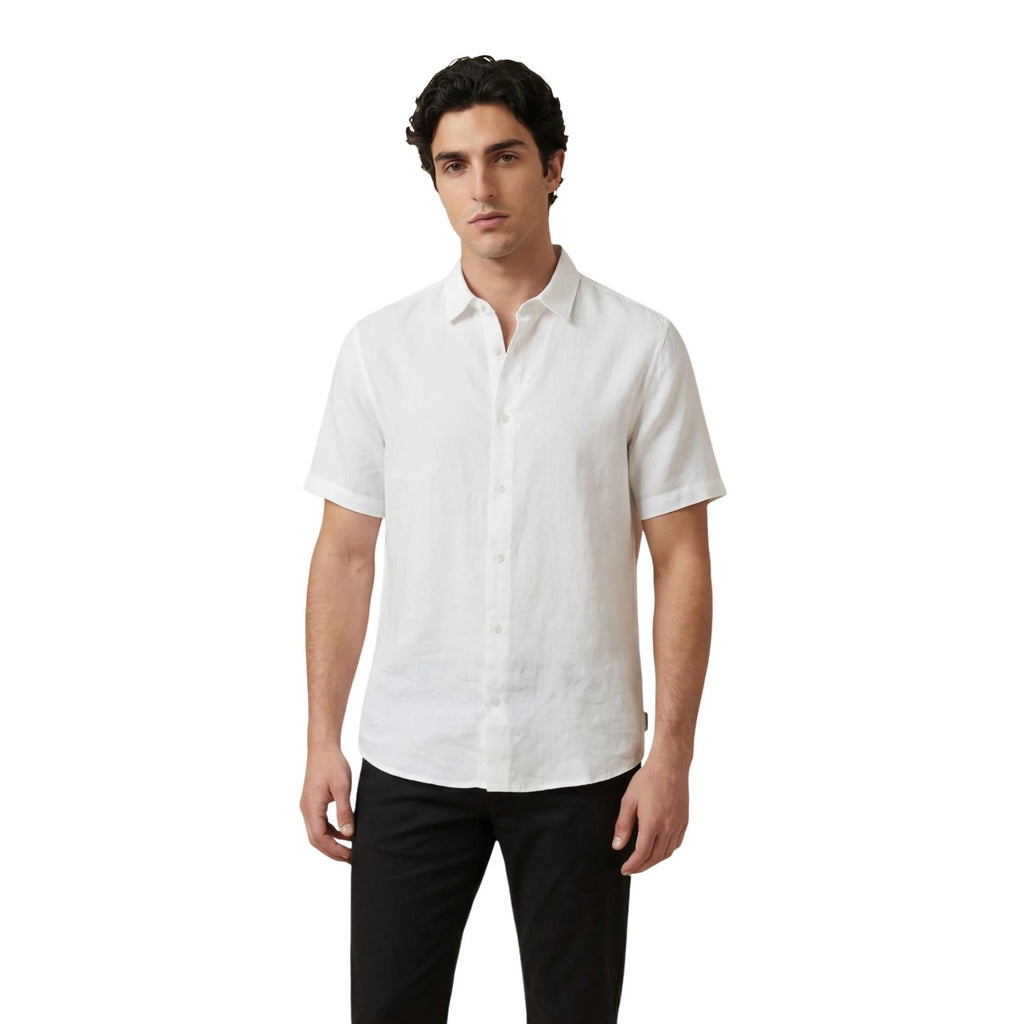 Armani Exchange — Wit linnen overhemd voor heren