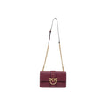 Pinko — Sac Love One Classic St. Vitell en cuir bordeaux femme