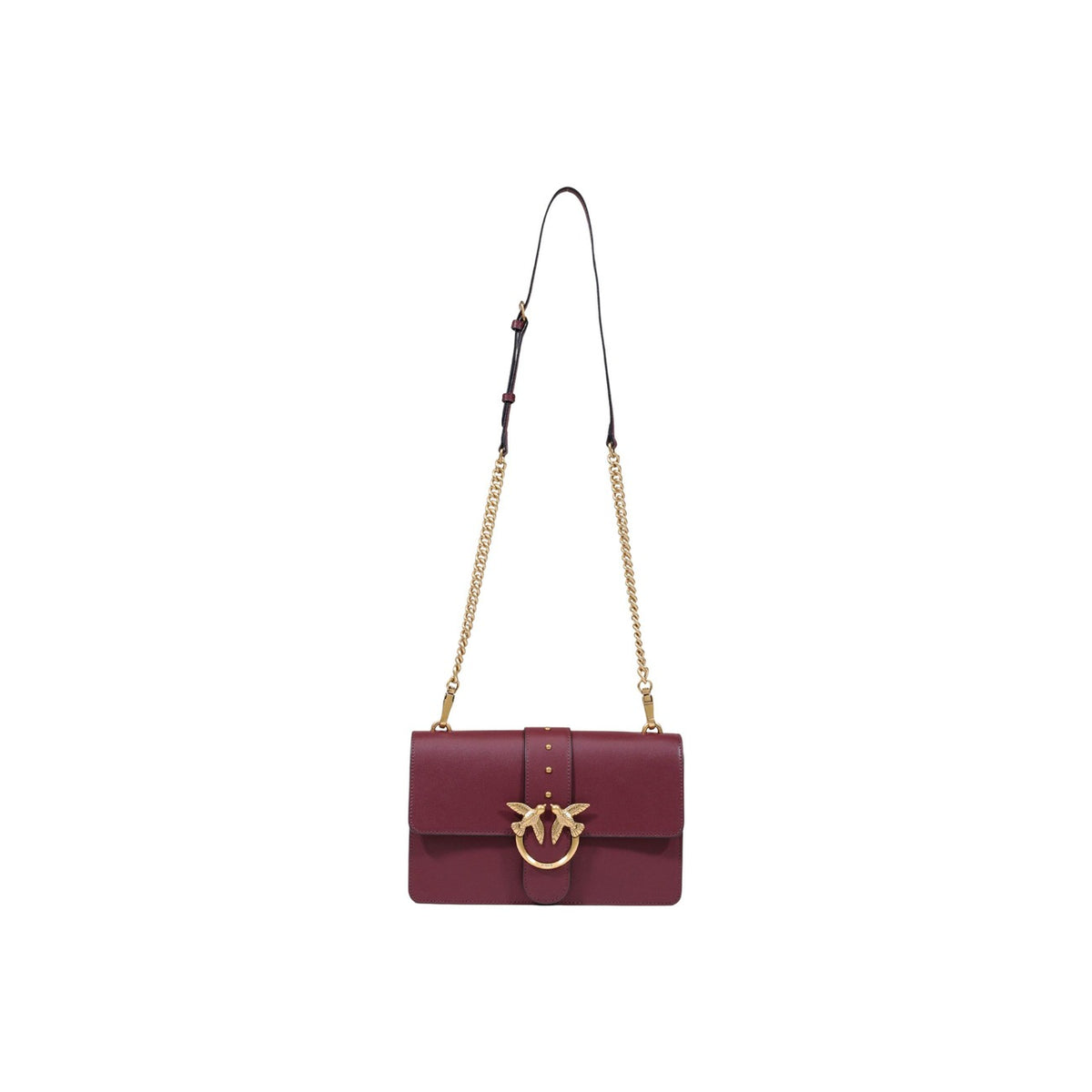 Pinko — Sac Love One Classic St. Vitell en cuir bordeaux femme