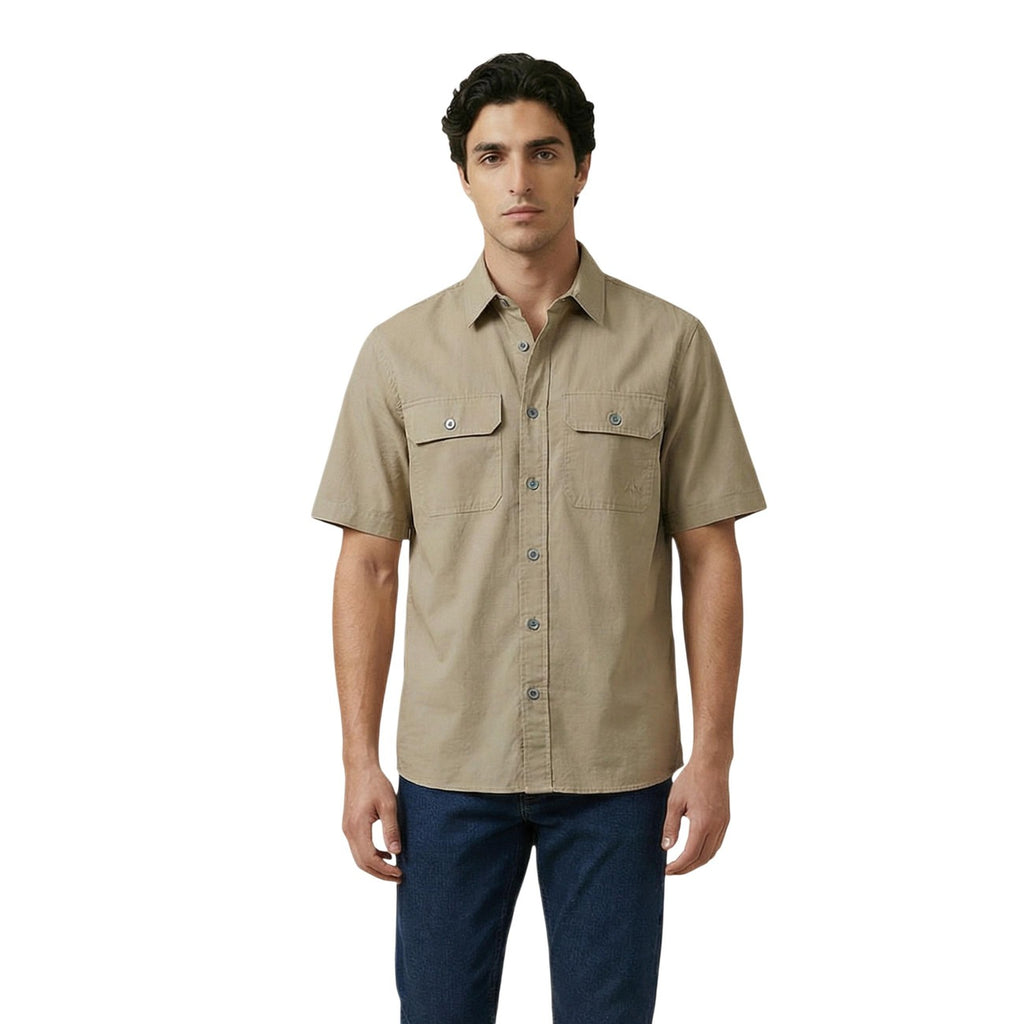 Armani Exchange — Chemise en coton beige homme