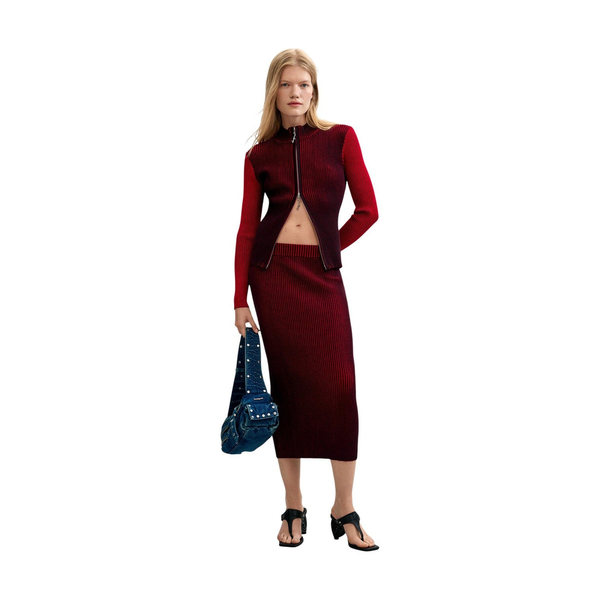 Desigual — Pull Bloody rouge femme — vue 2