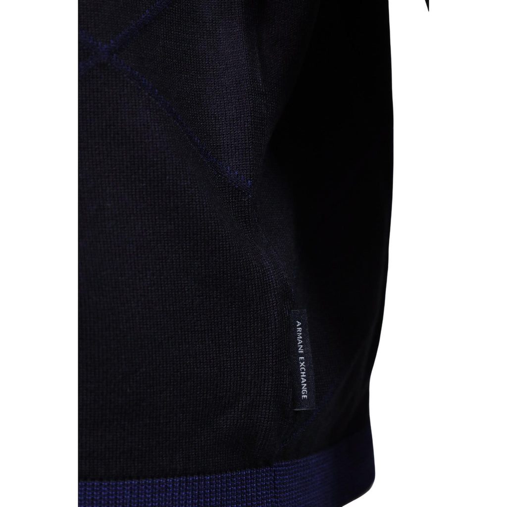 Armani Exchange — Weißer Rundhalspullover für Herren — Ansicht 5