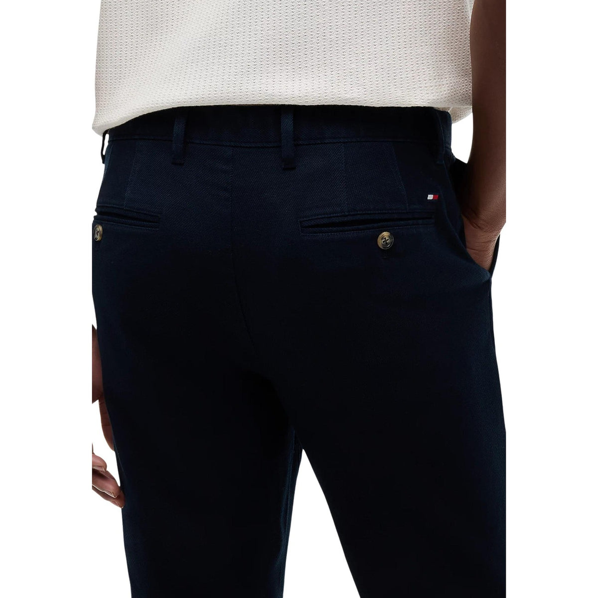 Tommy Hilfiger — Men's Denton Open Structure Trousers Blue — view 3