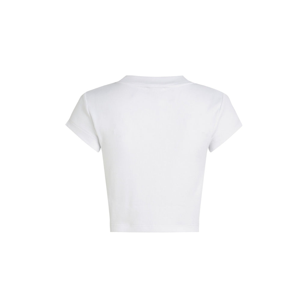 Calvin Klein Jeans — T-shirt blanc stretch 95 % coton femme — vue 2