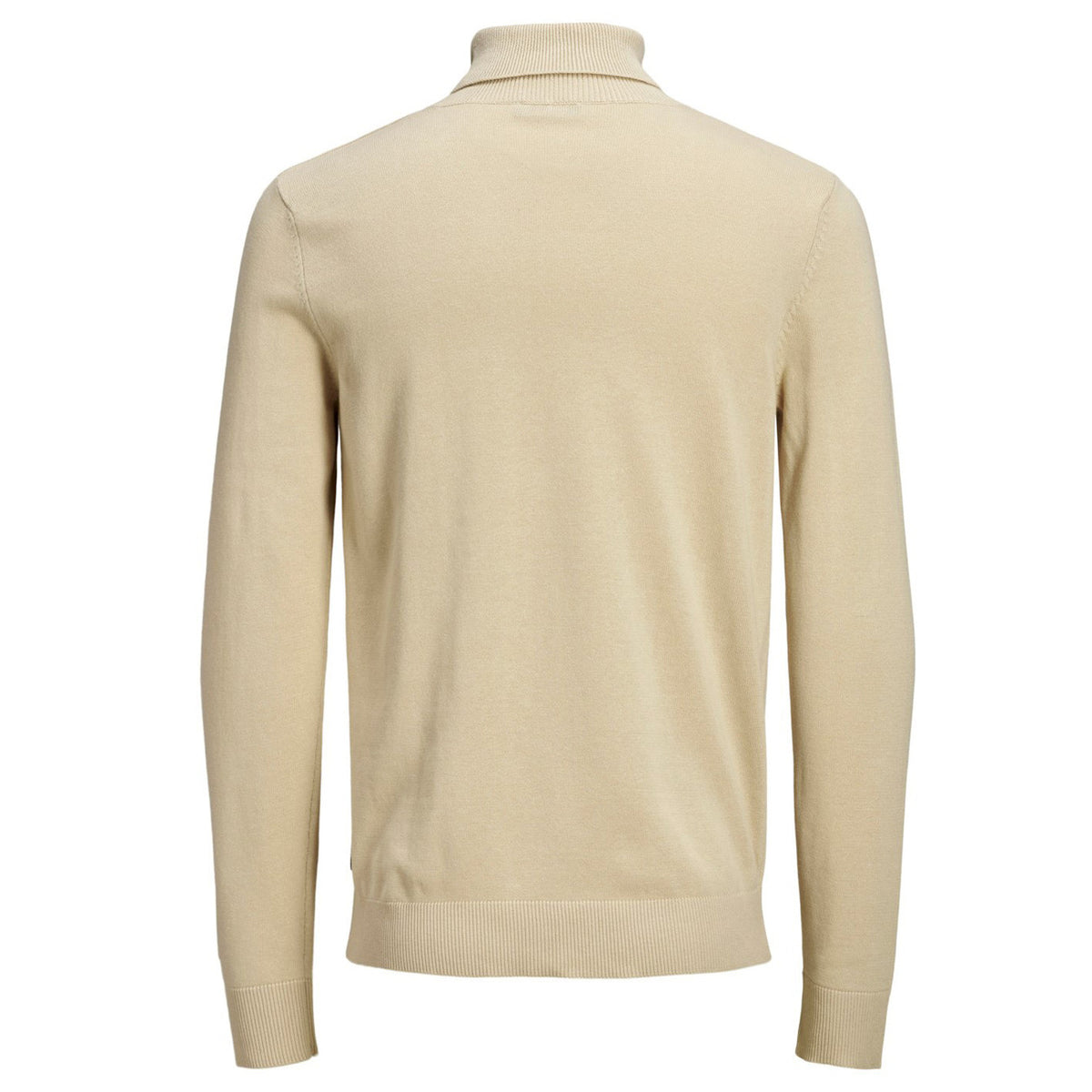Jack & Jones — Emil beige turtleneck sweater for men — view 2