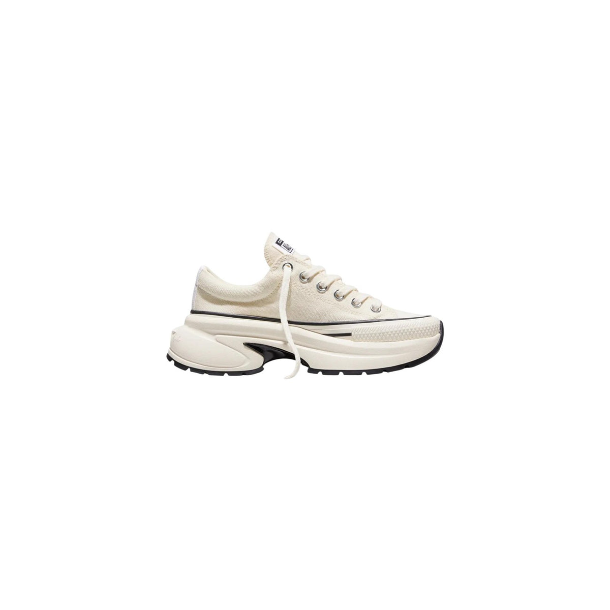 Converse — Baskets réf. RUN STAR CRUSH OX EGRET/EGRET/BLACK blanc femme
