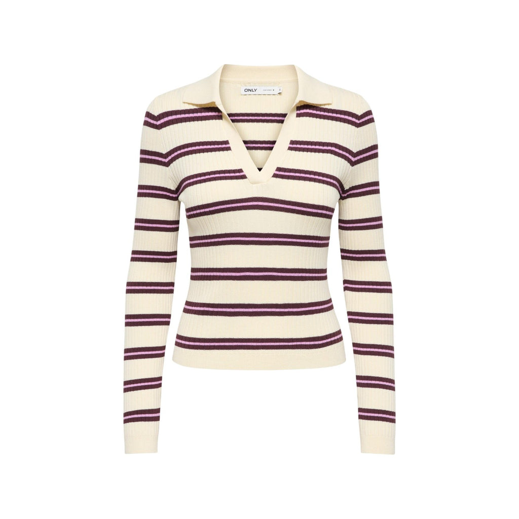 Only — ONLKAYA beige women’s knit sweater — view 3