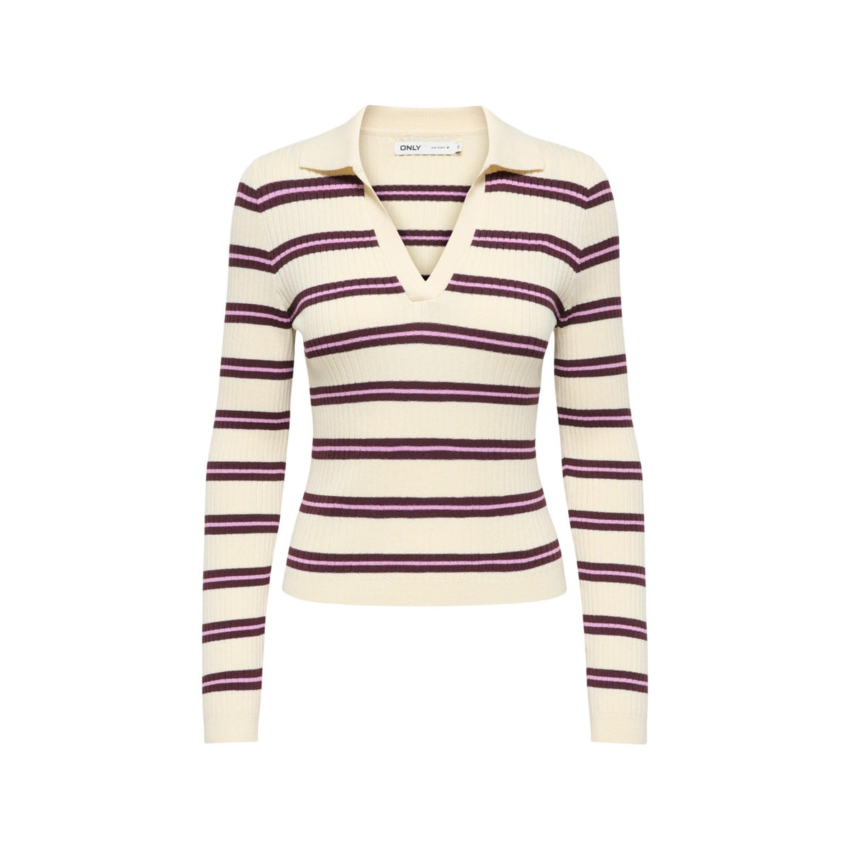 Only — ONLKAYA beige women’s knit sweater — view 3