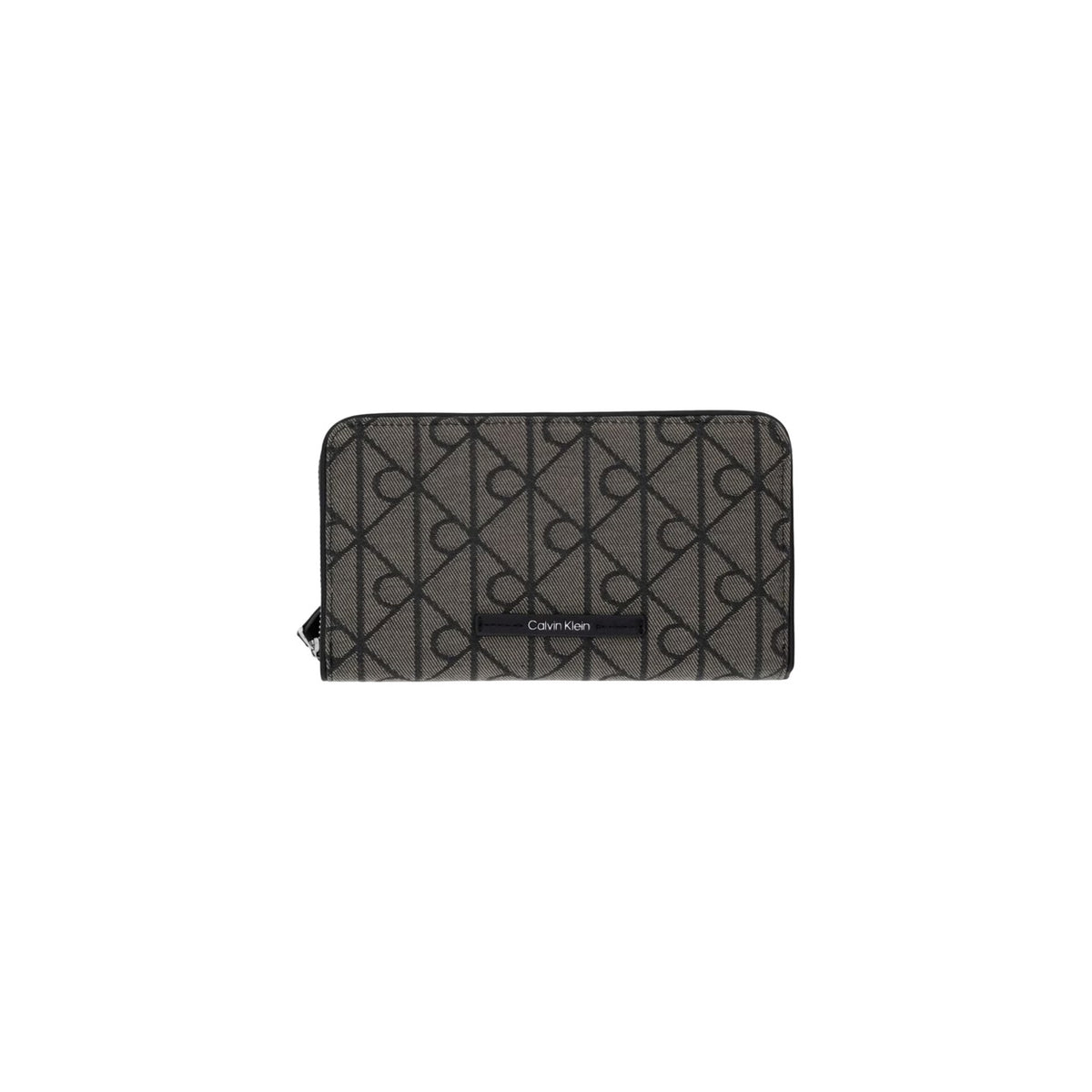 Calvin Klein — Portefeuille noir réf. EMBLEM AOP JCQRD PASSPORT WALLET femme