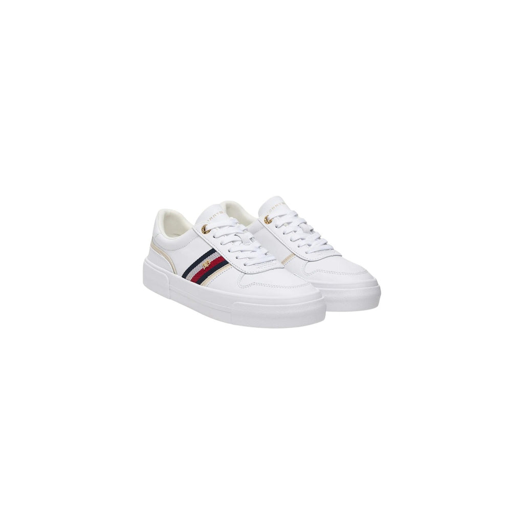 Tommy Hilfiger — Women’s white leather sneakers — view 2