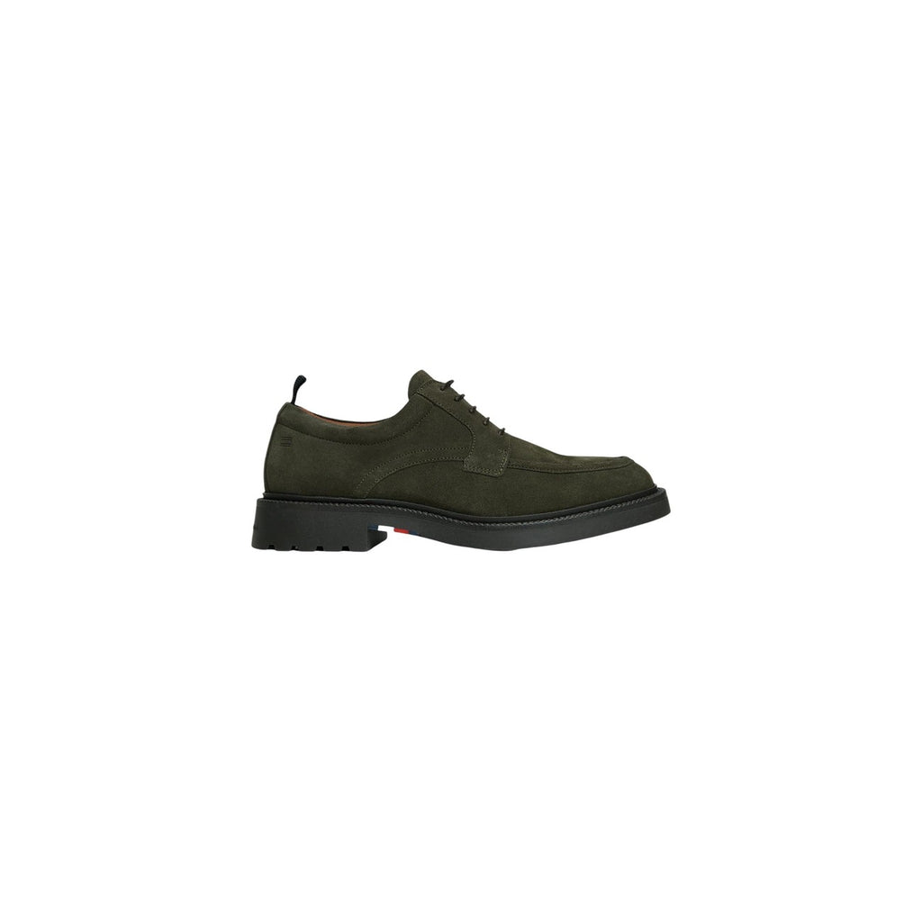 Tommy Hilfiger – Grüne Herren-Slipper aus Leder