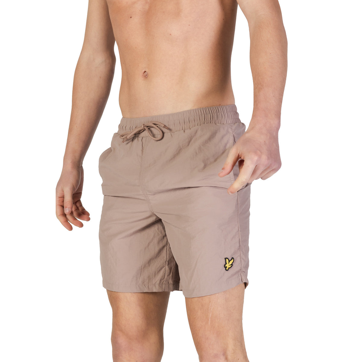 Lyle & Scott — Short de bain beige homme