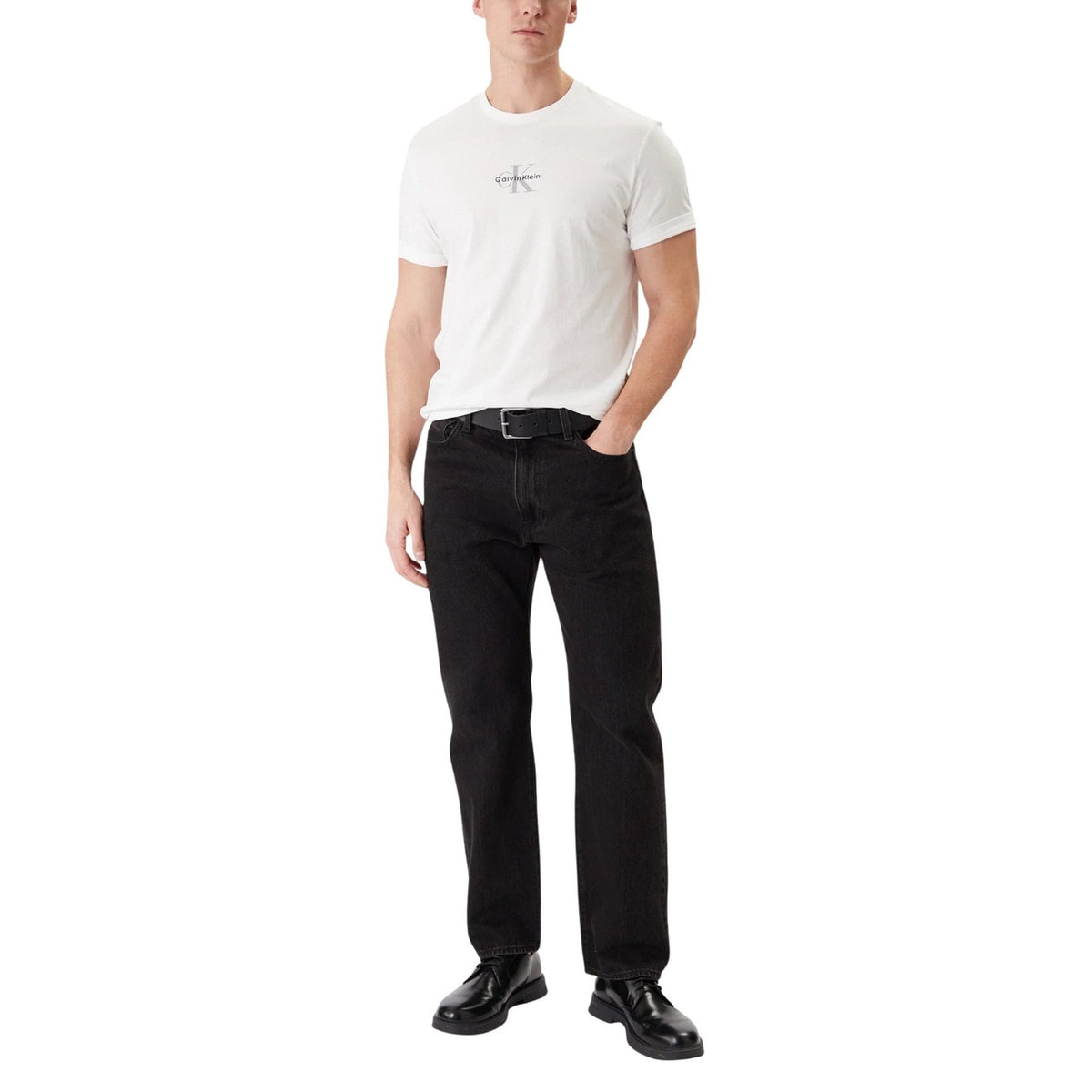 Calvin Klein Jeans — Men's white T-shirt LV04RB866G — view 2