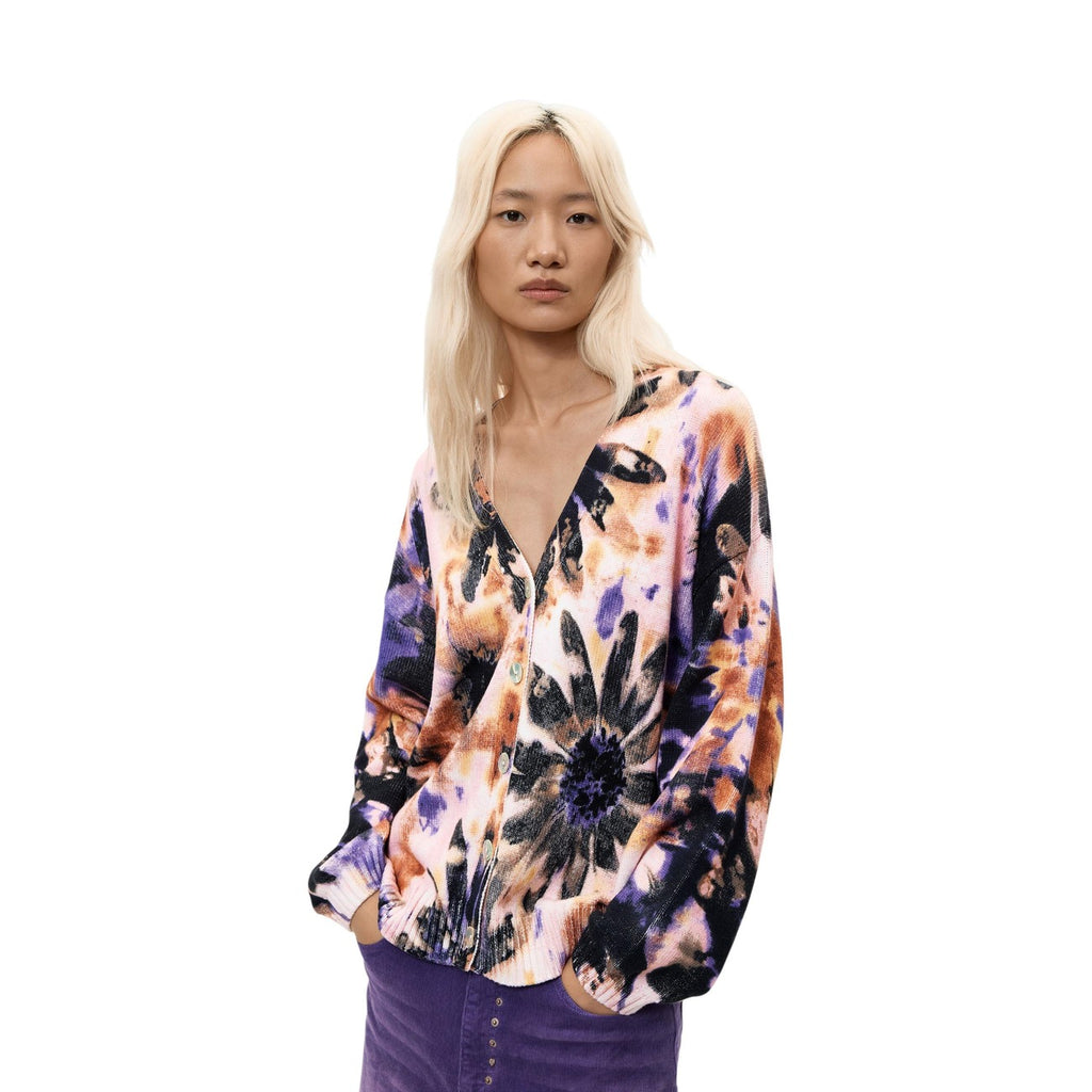Desigual — Pull Botanic Pink floral rose femme