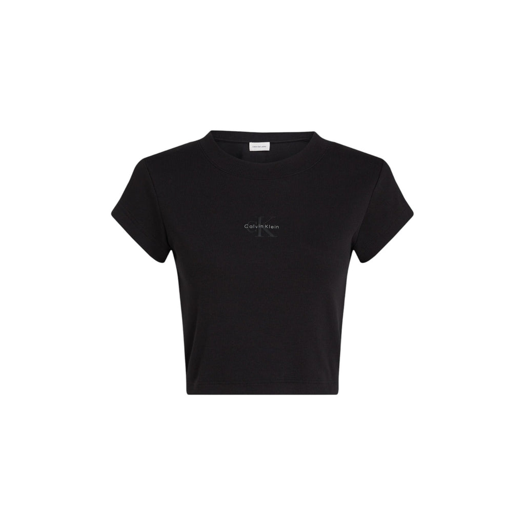 Calvin Klein Jeans — Stretch-T-Shirt für Damen in Schwarz