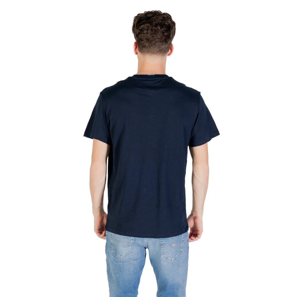 Tommy Jeans — Bio-Baumwoll-T-Shirt in Blau WH7_16631900128_DARK_BLUE Herren — Ansicht 2