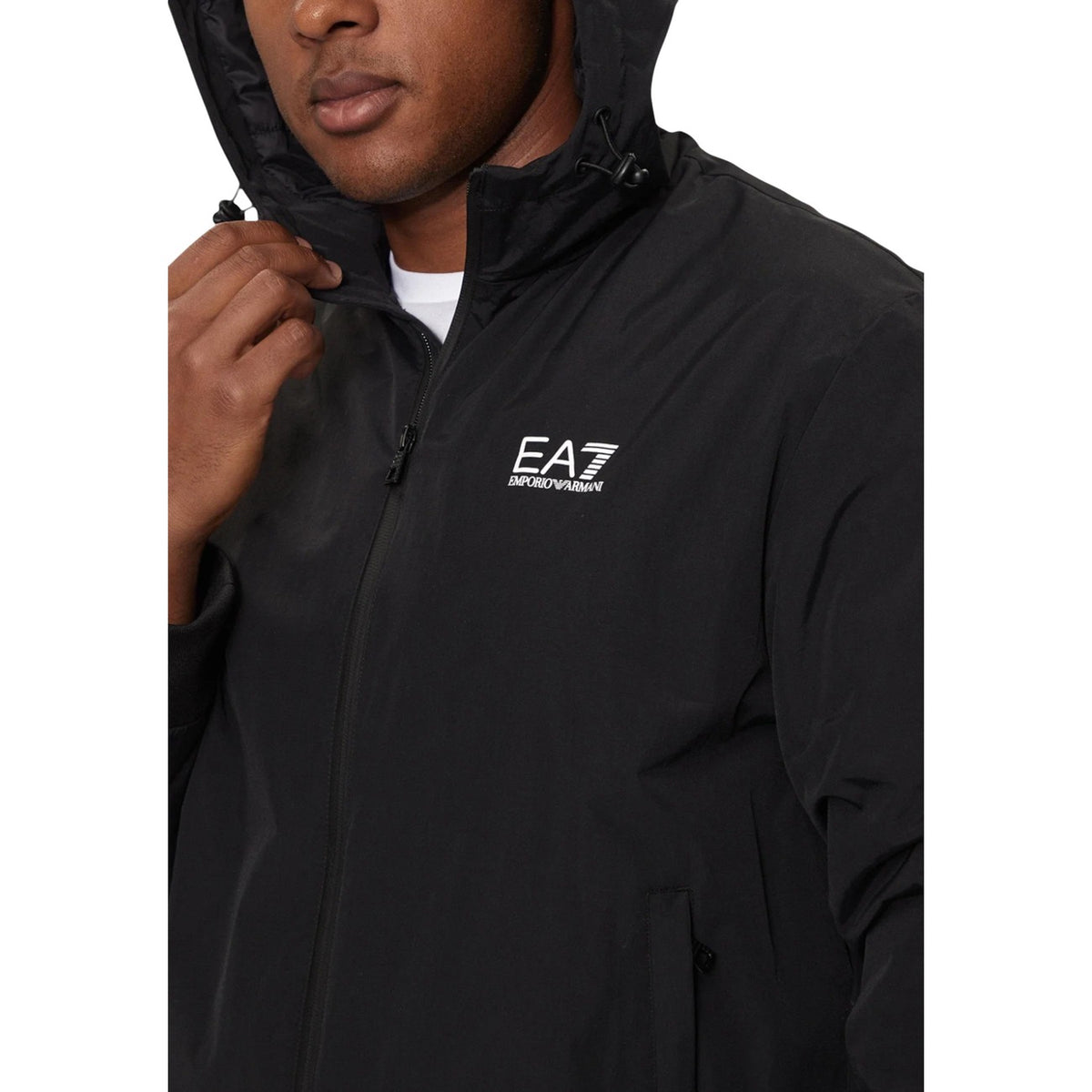 EA7 — Veste à capuche noir homme — vue 4