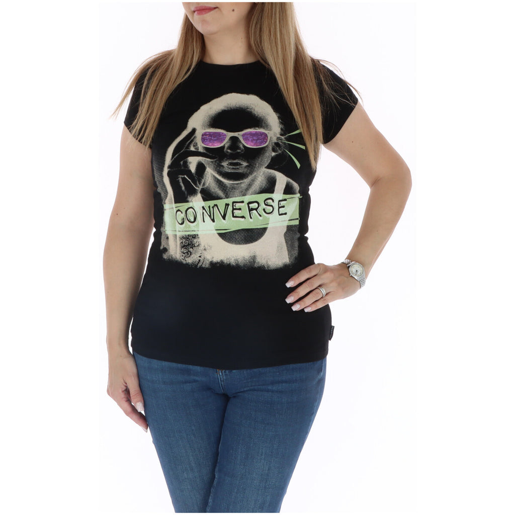 Converse — T-shirt réf. 411480054 noir femme