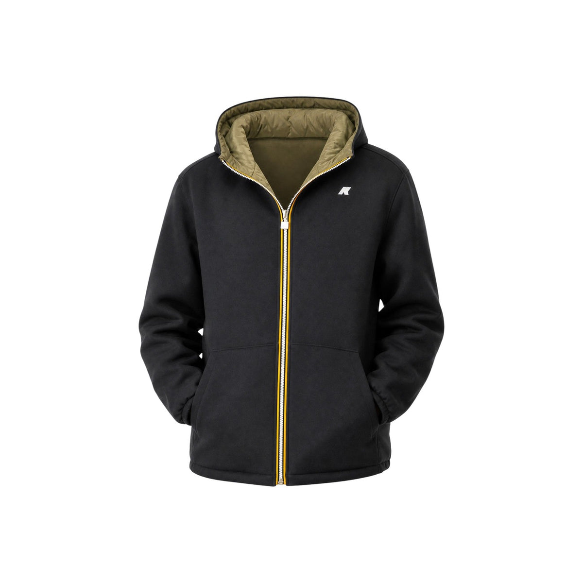 K-Way — Veste Jack Spacer Nylon Double noire homme — vue 2