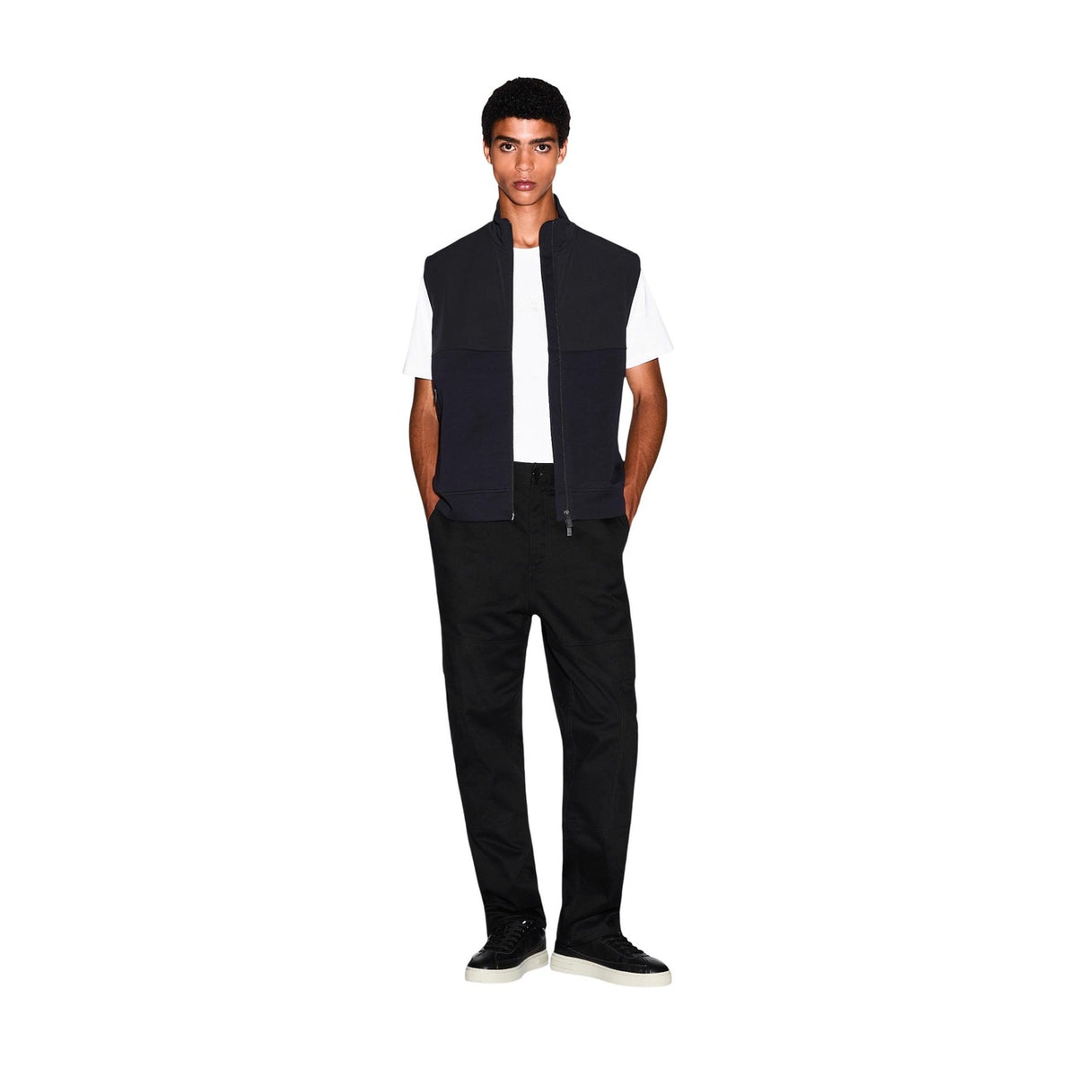 Armani Exchange — Men’s black zipped sweatshirt — view 5